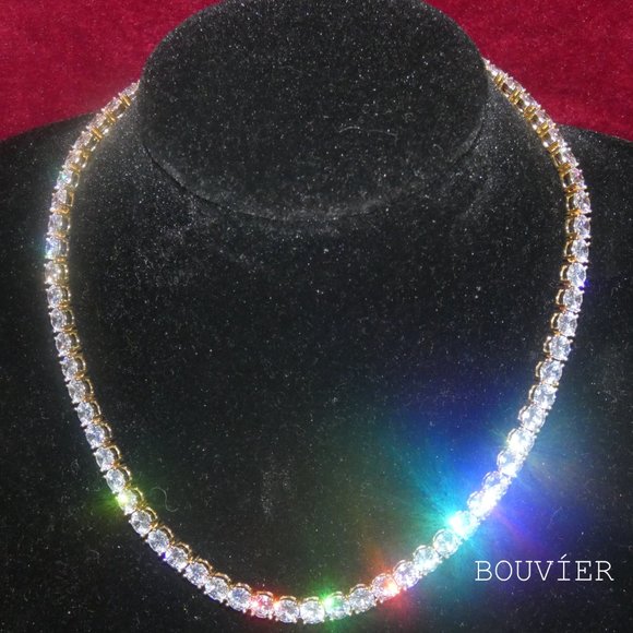 18K Gold Diamond 6mm Tennis Chain - Picture 1 of 3